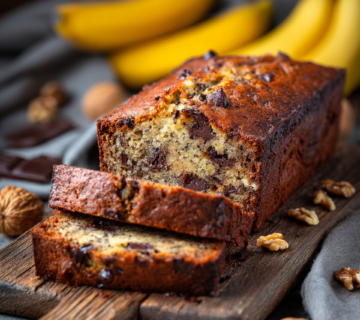 Bananenbrot mit Schokolade und Nüssen Bild 1
