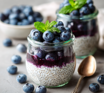 Chia-Pudding mit Blaubeeren Bild 1