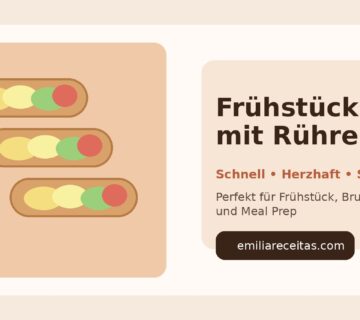 Frühstücksrollen mit Rührei auf einem Teller