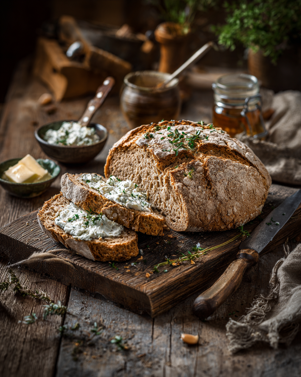 Haferflockenbrot mit Quark Bild 1