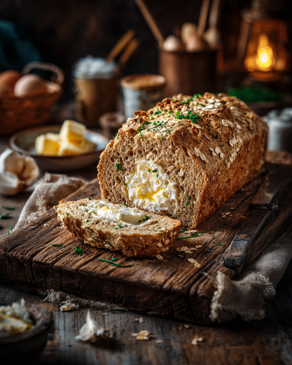 Haferflockenbrot mit Quark Zubereitungsidee
